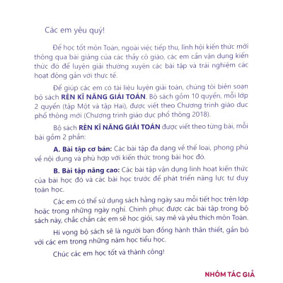 Rèn Kĩ Năng Giải Toán Lớp 2 - Tập 2 (Theo Chương Trình Giáo Dục Phổ Thông Mới)
