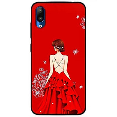 Ốp lưng dành cho Vsmart Star mẫu Cô Gái Hai Dây Đầm Đỏ