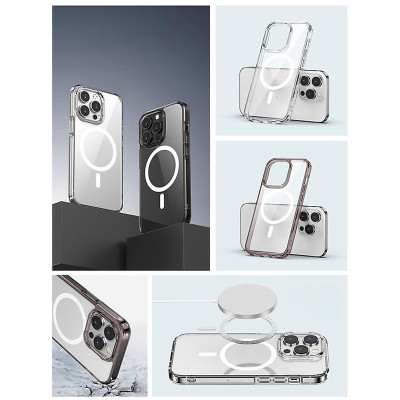 Ốp lưng trong cho iPhone 15 Pro Max / 15 Pro hiệu Likgus Crystal sạc nam châm từ tính, chống ố vàng, bảo vệ camera - Hàng chính hãng