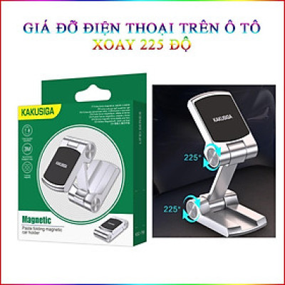 Giá Đỡ Điện Thoại Nam Châm Kakusiga Trên Ô Tô Điều Chỉnh Được Xoay 225 Độ 14X3Cm