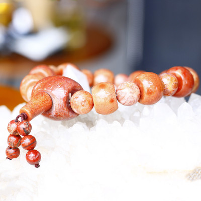 Vòng tràng hạt san hô hóa thạch mệnh hỏa, thổ - Ngọc Quý Gemstones