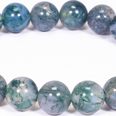 Vòng tay đá băng ngọc thủy tảo size hạt 8mm mệnh hỏa, mộc - Ngọc Quý Gemstones
