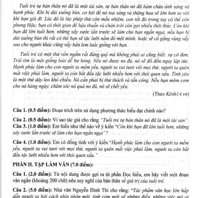 Tuyển Tập Đề Kiểm Tra Môn Ngữ Văn 9 Bồi Dưỡng Học Sinh Giỏi (Dùng Chung Cho Các Bộ SGK Hiện Hành) (HA)