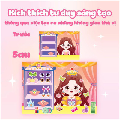 Sách - Công Chúa Cherry - Lâu Đài Xinh Đẹp - Sách Bóc Dán Sticker Cho Bé Gái - Megabook