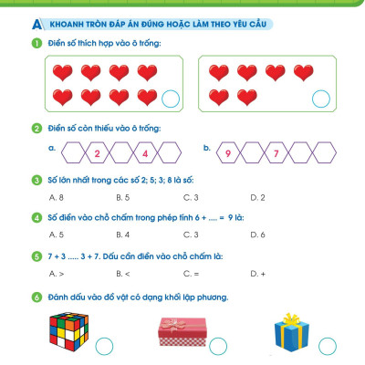 Phiếu Bài Tập Cuối Tuần Toán 1