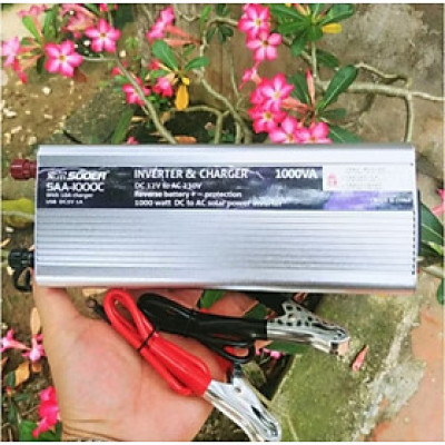 BỘ KÍCH ĐIỆN TỪ 12V LÊN 220V CHUẨN 1000W KIÊM SẠC BÌNH ẮC QUY LUÔN HÀNG CHUẨN