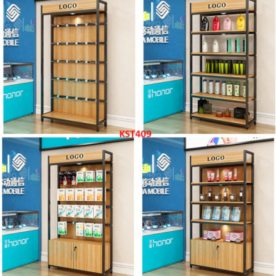 Kệ trưng bày sản phẩm, hàng hóa , kệ trang trí khung sắt mặt gỗ KST409 - Nội thất lắp ráp Viễn Đông Adv