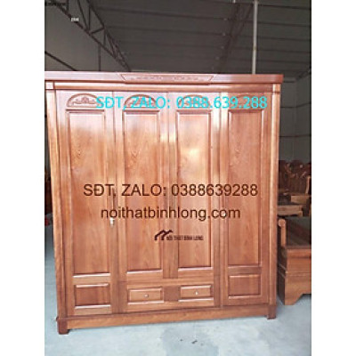 Tủ quần áo xoan đào 4 cánh