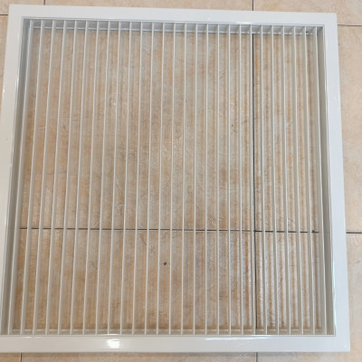 Cửa gió nhôm 400x400mm dạng nan bầu dục, cửa gió điều hòa âm trần