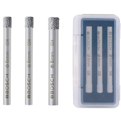 MŨI KHOAN KIM CƯƠNG 6+6+8MM (MỚI) BOSCH 2607011626 - HÀNG CHÍNH HÃNG