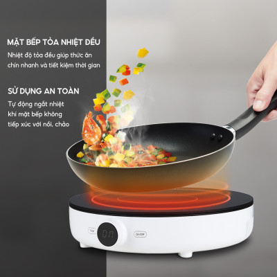 Bếp từ đơn bằng cơ LEBENLANG LBL5507 mặt kính chịu lực, có chức năng hẹn giờ, điều chỉnh nhiệt độ, công suất 2000W - hàng chính hãng