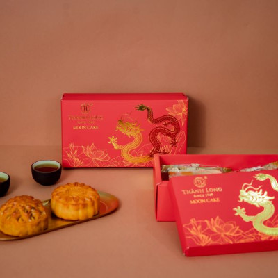 Hộp bánh trung thu 2 bánh 2 trứng 220g - Combo G - Thành Long (440g) - VIỆT NAM
