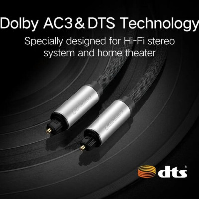 Ugreen UG10540AV108TK 2M màu Xám Dây cáp quang âm thanh 2 đầu dương - HÀNG CHÍNH HÃNG