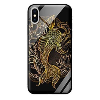 Ốp lưng kính cường lực cho iPhone XS MAX Cá Chép Vàng - Hàng chính hãng