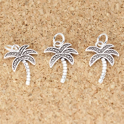 Combo 4 cái charm bạc hình cây dừa treo - Ngọc Quý Gemstones