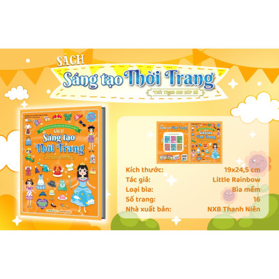 Sách - Sáng Tạo Thời Trang: Thời Trang Cho Búp Bê - Bóc Dán Hơn 100+ Stickers Quần Áo, Phụ Kiện Cho Bé Gái - Megabook
