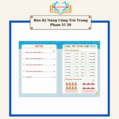 Sách - Rèn Kỹ Năng Cộng Trừ Trong Phạm Vi 20 - Bí quyết giúp con 4-6 tuổi tính toán nhanh