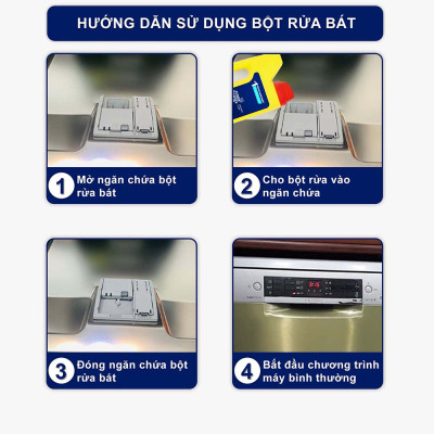 Bột finish dùng cho máy rửa chén bát , bột rửa bát Finish Đức