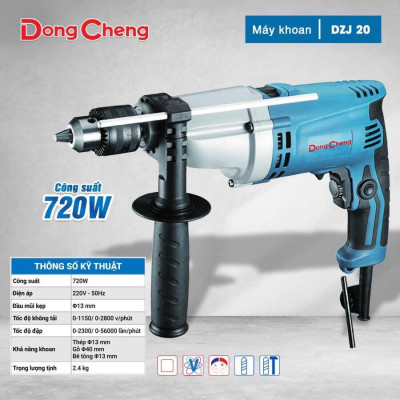 MÁY KHOAN 13MM 720W DONGCHENG DZJ20 - HÀNG CHÍNH HÃNG