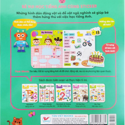 Bé Vui Học Tiếng Anh Cùng Sticker - First Words - Những Từ Vựng Đầu Tiên