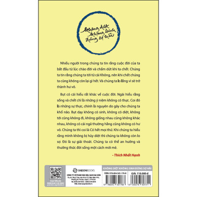 Không Diệt Không Sinh Đừng Sợ Hãi _Saigon Books