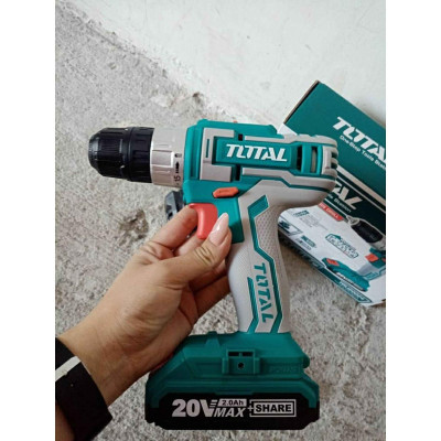 MÁY KHOAN VẶN VÍT DÙNG PIN 20V 45NM TOTAL (KÈM THEO 1 PIN 2AH, 1 SẠC) TDLI20024 - HÀNG CHÍNH HÃNG