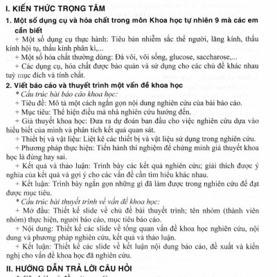 Hướng Dẫn Trả Lời Câu Hỏi Và Bài Tập Khoa Học Tự Nhiên 9 (Dùng Kèm SGK Chân Trời Sáng Tạo) - HA