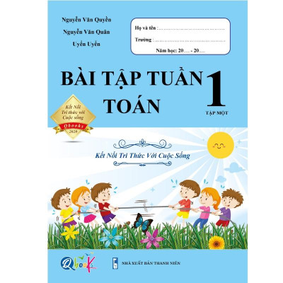 Sách - Combo Bài Tập Tuần Lớp 1 Cả Năm - Toán và Tiếng Việt - Kết Nối (4 cuốn)
