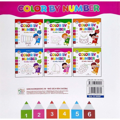 Sách - Color By Number - Tô Màu Theo Số - Tập 5 - Chính Thông Book