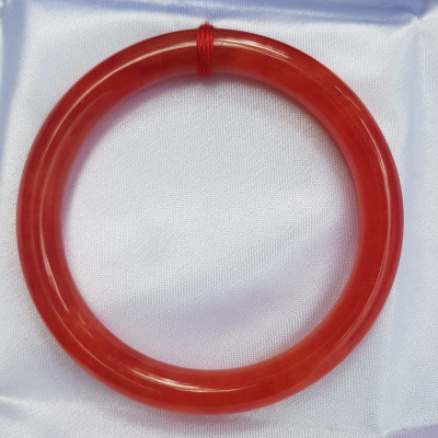 Vòng tay nữ đá Cẩm Thạch Đỏ Đẹp 53mm x cọng 7mm Nữ mệnh hỏa mệnh thổ 52kg - 58kg Hợp mệnh hợp công việc may mắn tốt đeo đẹp tay ạ