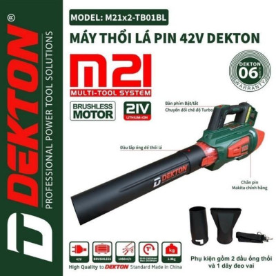 MÁY THỔI LÁ DÙNG PIN 42V M21X2-TB01BL DEKTON -HÀNG CHÍNH HÃNG