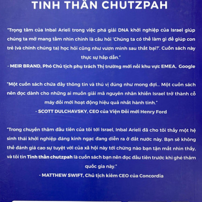 Tinh Thần Chutzpah - Tại Sao Israel Được Xem Là Trung Tâm Của Sự Đổi Mới Và Hoạt Động Khởi Nghiệp?
