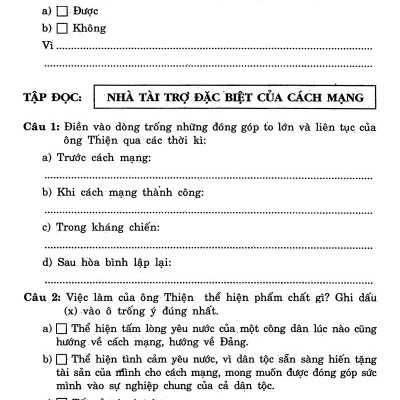 Câu Hỏi Và Bài Tập Trắc Nghiệm Tiếng Việt Lớp 5 Tập 2