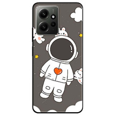 Ốp lưng dành cho Redmi Note 12 - Redmi Note 12 Pro 4G - Redmi Note 12 Pro 5G - Phi Hành và Thỏ - Hàng Chính Hãng
