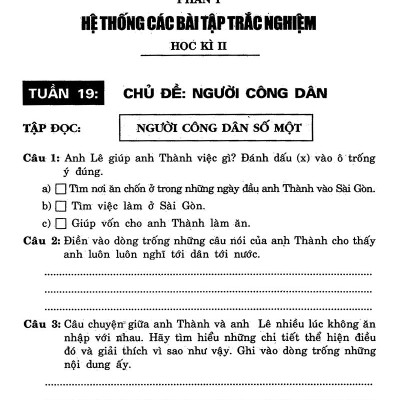 Câu Hỏi Và Bài Tập Trắc Nghiệm Tiếng Việt Lớp 5 Tập 2