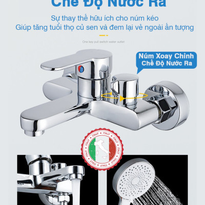 Củ sen tắm (nút xoay cải tiến đỡ hỏng như nút rút lên kiểu cũ) - Hàng xịn HVMMA ITALIA-Hàng Nhập Khẩu Chính Hãng