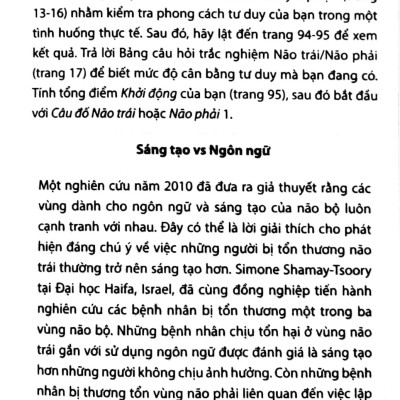 50 Câu Đố Cân Bằng Não Trái - Não Phải Giúp Bạn Phát Triển Kĩ Năng Tư Duy