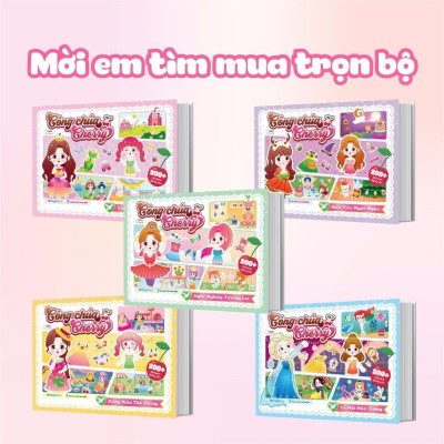 Sách - Công Chúa Cherry - Lâu Đài Xinh Đẹp - Sách Bóc Dán Sticker Cho Bé Gái - Megabook