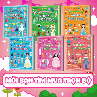 Sách - Sáng Tạo Thời Trang: Thời Trang Đám Cưới - Bóc Dán Hơn 100+ Stickers Quần Áo, Phụ Kiện Cho Bé Gái - Megabook