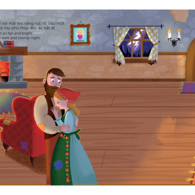 Sách Chuyển Động - First Stories - Công Chúa Tóc Mây - Rapunzel - Bìa Cứng