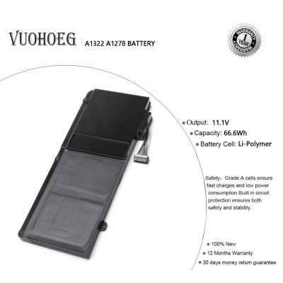 Pin Tương Thích Cho Macbook Pro 13 Inch A1278 A1322 TEEEMO PC Hàng Nhập Khẩu New Seal TEBAT3011