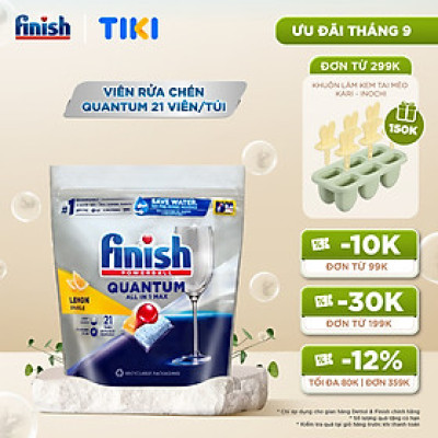 Viên rửa chén bát Finish Quantum túi 21 viên