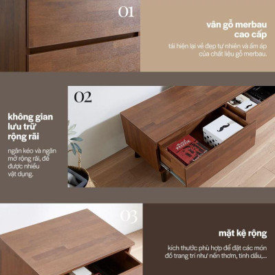 TS004 - KỆ TIVI GỖ MDF CAO CẤP 1500 - Dongsuh Furniture - Nội Thất Cao Cấp Hiện Đại Giá Rẻ