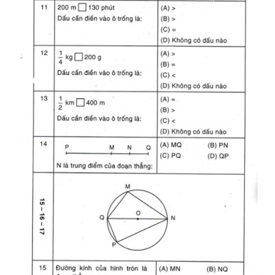 Sách - 500 Bài Toán Trắc Nghiệm 4 (Dùng Chung Cho Các Bộ SGK Hiện Hành)