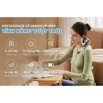 Máy Massage Cổ Vai Gáy Cao Cấp OKACHI JP-V999