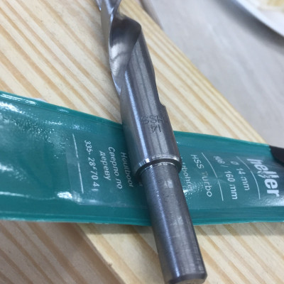 Mũi khoan gỗ Heller HSS Turbo 14mm x 108/160mm 285704