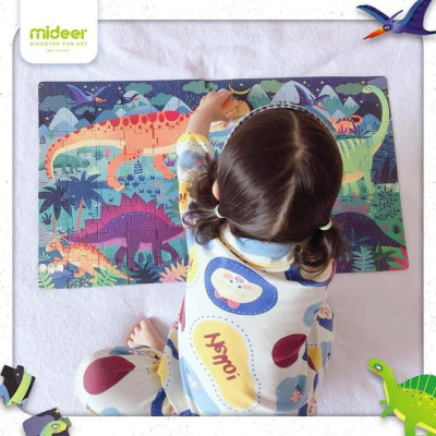 Đồ chơi xếp hình Mideer - Valy xếp hình khủng long 104 mảnh ghép - Dinosaur Age