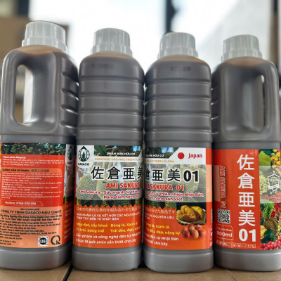 Phân Bón Lỏng Ami Sakura - Amino – Hữu Cơ Cho Cây Ăn Trái: Mập Đọt, Trái Bóng, Trái To, Trái Đều,...