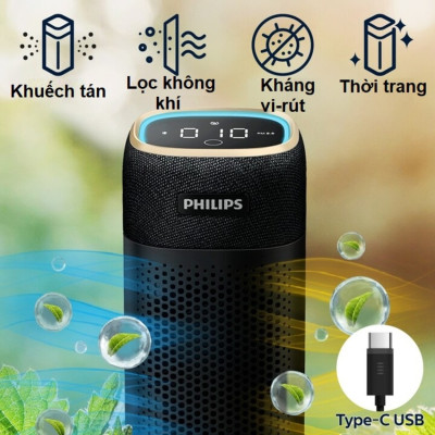 Máy khử mùi và lọc không khí trong ô tô Philips S7601 ( GP7601 ) Kết nối điện thoại thông qua ứng dụng AirMatters và cảm biến chất lượng không khí 3 màu - HÀNG NHẬP KHẨU