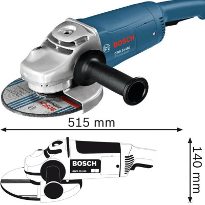 MÁY MÀI GÓC 150MM 2400 W BOSCH GWS 24-180 - HÀNG CHÍNH HÃNG